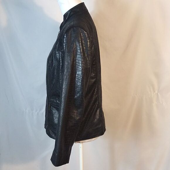 Joni B Croc Embossed Women's Jacket - Picture 3 of 8